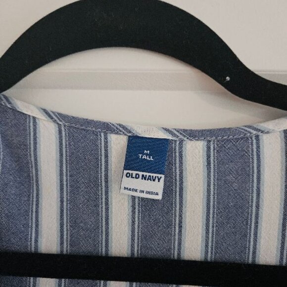 OLD NAVY BUTTON DOWN, LONG SLEEVE COTTON DRESS - SIZE MEDIUM TALL - Picture 2 of 4